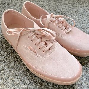 Light Pink Vans Lace Up Tennis Shoes Size 9